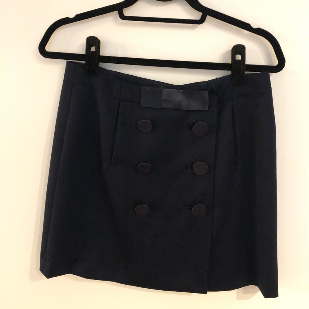 J.Crew Navy Wool Skirt